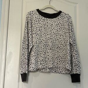 Lou & Grey Black and White Patterned Sweatshirt